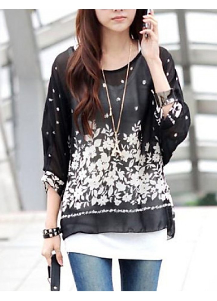 Daily Sexy Fall Blouse,Solid Turtleneck Long Sleeve Blue / Pink / Red / White / Black / Gray Polyester Thin